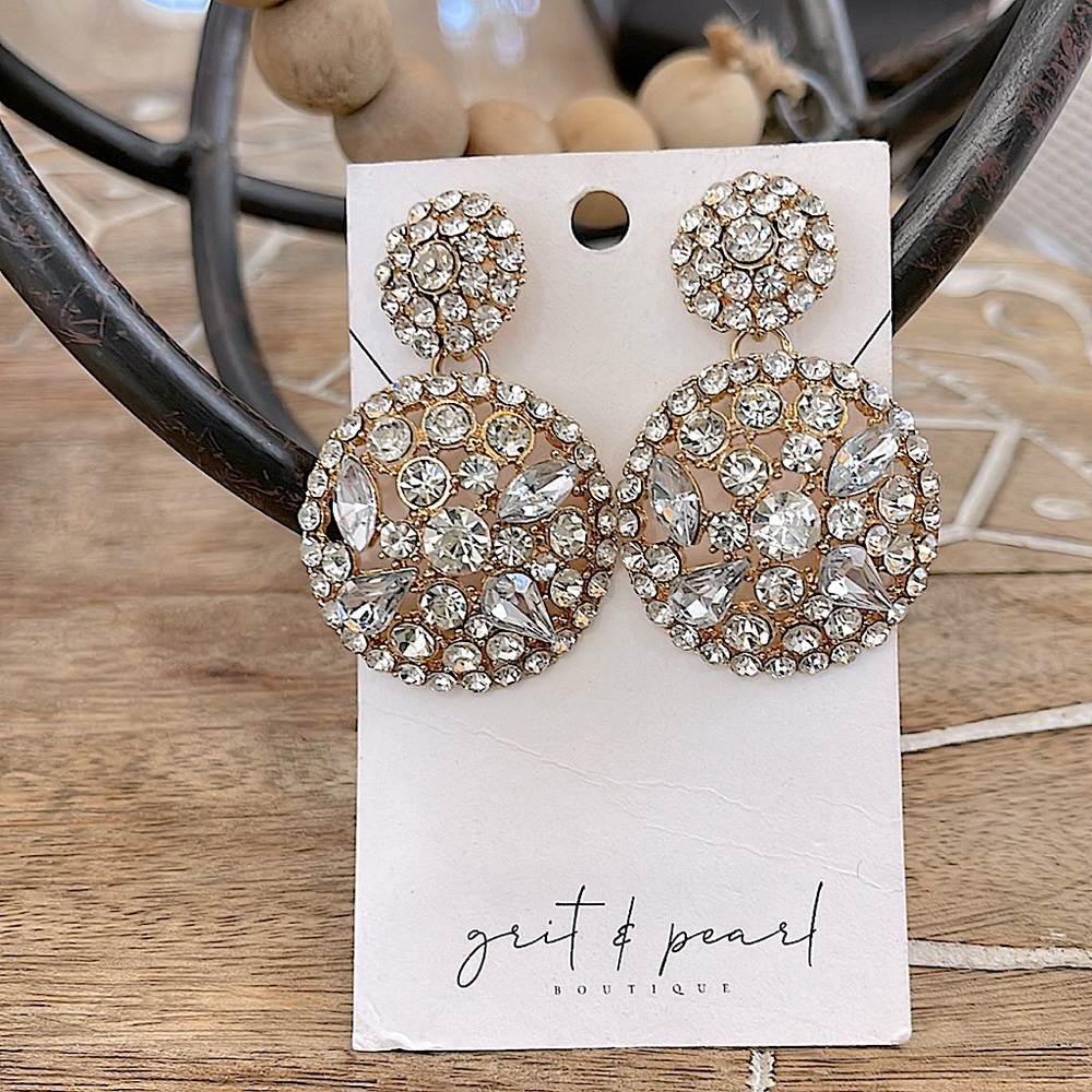 Gorgeous lux rhinestone earrings